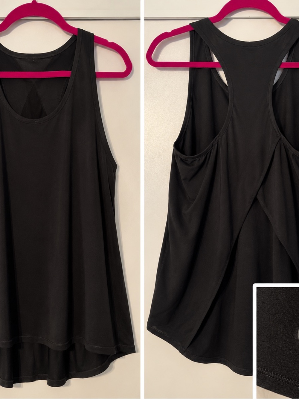 lululemon athletica Black Racerback Layered Back Tank